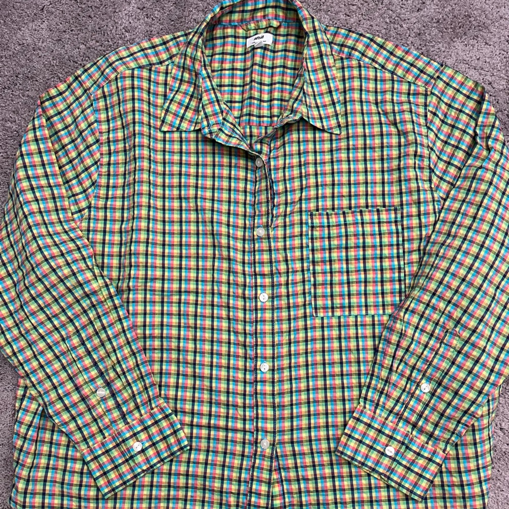 Aerie Checkered Button Down shirt